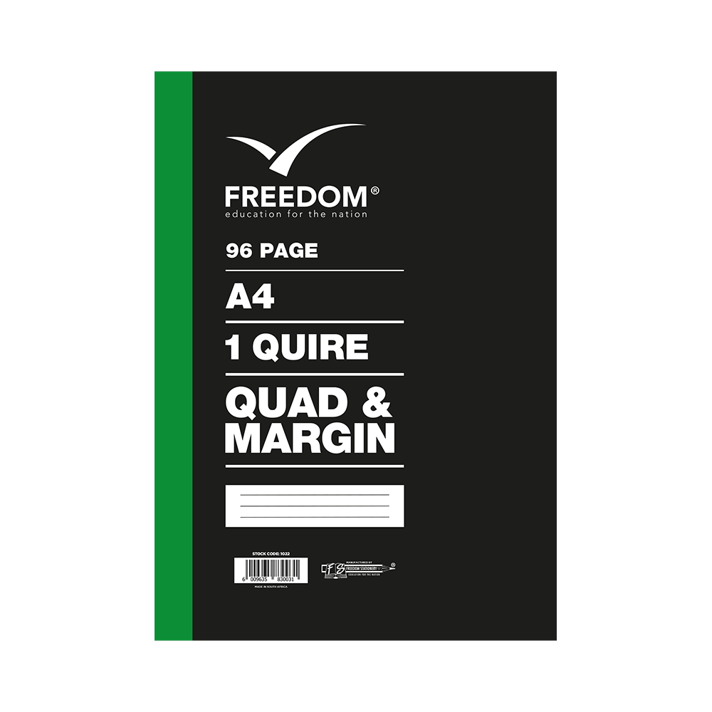 96 Page Quad & Margin 1 Quire A4