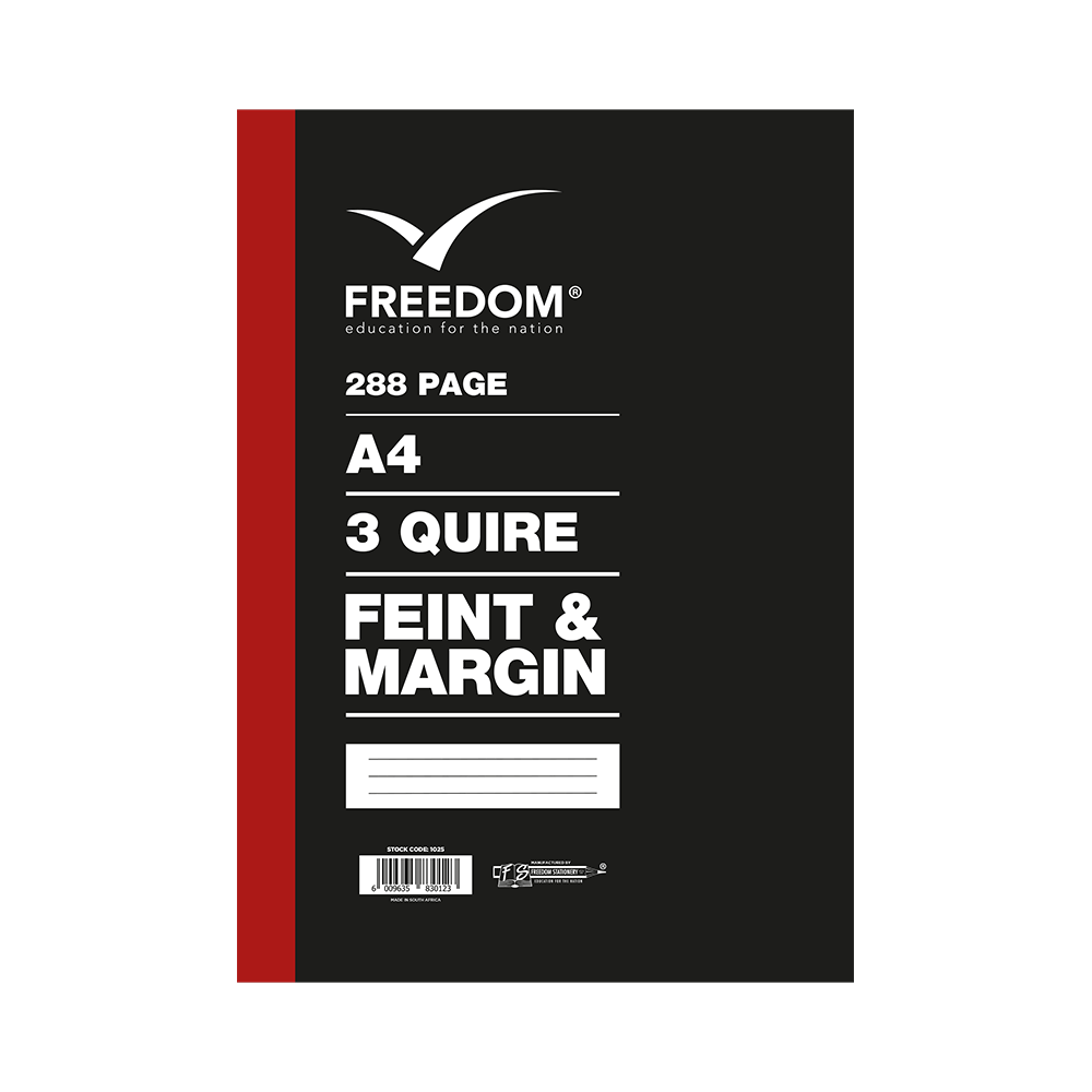 288 Feint & Margin 3 Quire A4